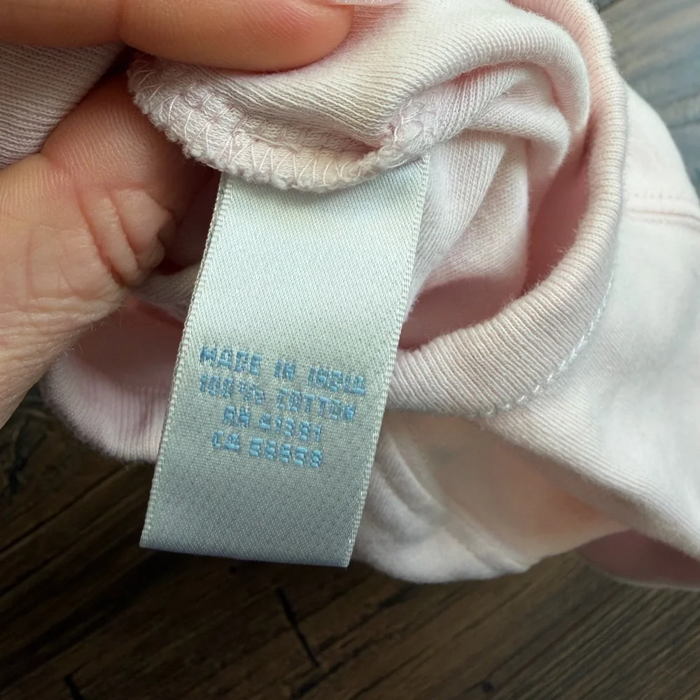 Bundle of Ralph Lauren Girls Pink Footie and Cable Knit Cardigan Size 6 Months